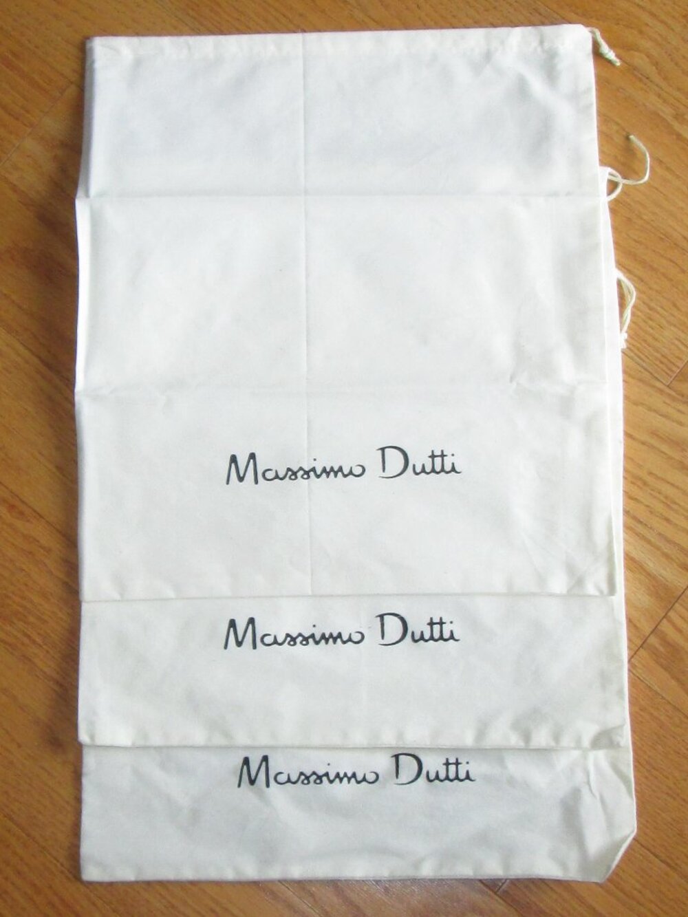 Set of 3 New Massimo Dutti Shoe Dust Bags 14" x 13"